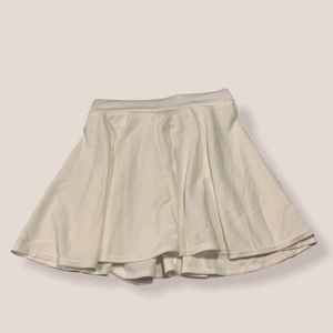Coco White Stretchy Skater Skirt